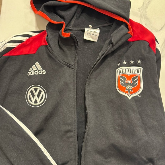 Long sleeve adidas DC United hooded jacket - Picture 1 of 2